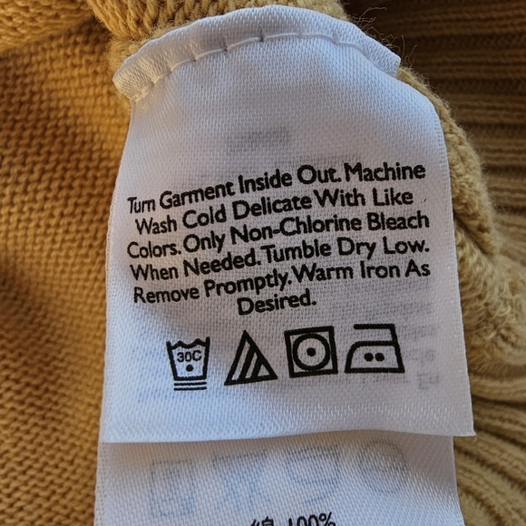 Eddie Baurer Men's Woven Cotton Crew Neck Sweater, Soft Gold, Size XLT - Picture 7 of 8